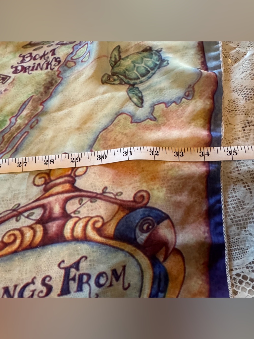 Jimmy Buffett Island Map Print Scarf - Multicolor - Picture 7 of 10